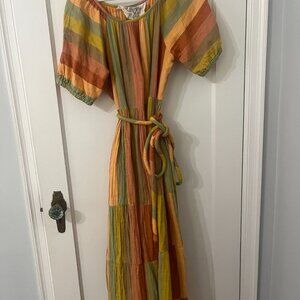 Ace&Jig Noah Belted Midi Dress In Sorbet Size M